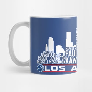 Los Angeles Basketball Team 23 Player Roster, Los Angeles City Skyline Mug